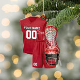 AOVL Personalized Lacrosse Ornament Lacrosse Christmas Ornament Lacrosse Ornaments for Christmas Tree Lacrosse Gifts Lacrosse Coach Gifts Lacrosse Player Gift Sport Fan (LC3)